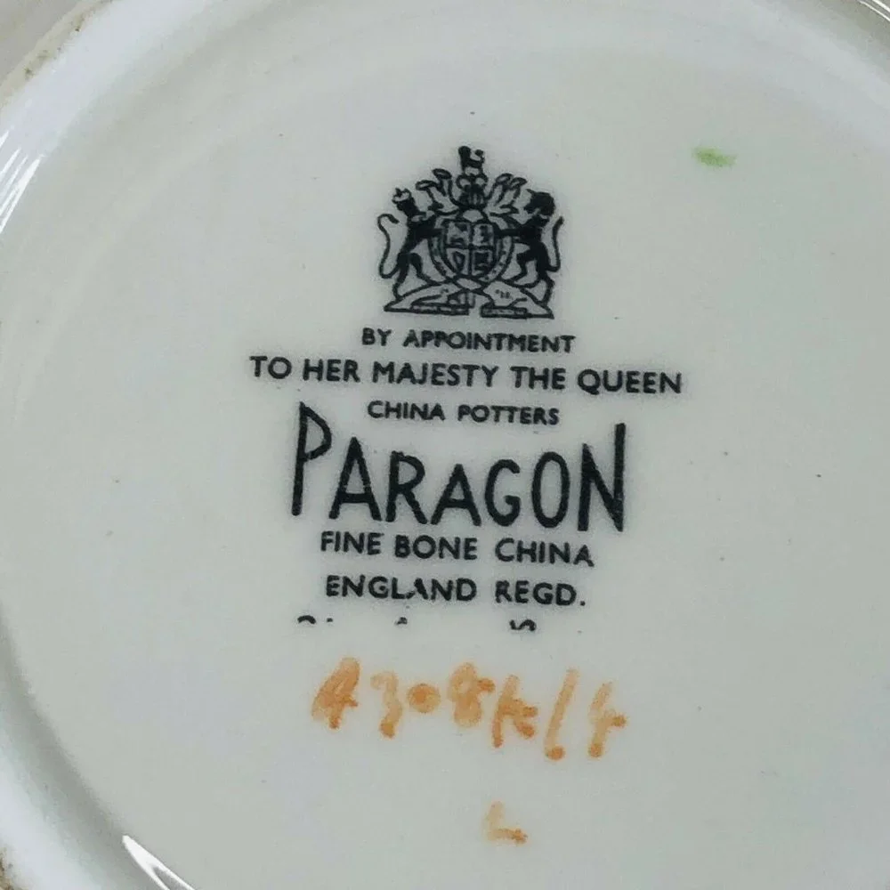 Paragon Teacup & Saucer Bone China Pink Cabbage Rose By Appointment Of Queen VTG